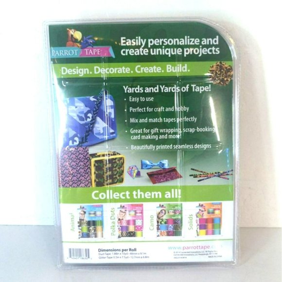Parrot Tape Duct Tape Glitter Tape Combo Pack 15ct Camouflage Patterns - Picture 3 of 4